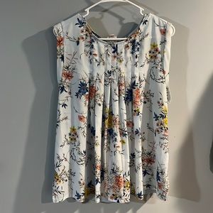 Merona Floral Mixed Media Tank